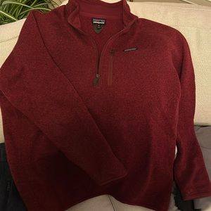 XXL Patagonia red quarter zip